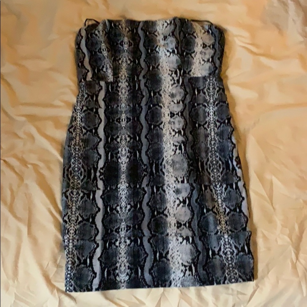 Tight snake skin dress